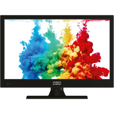 ANTARION Télévision TV LED HD 15,6" (39.6cm) TNT 12V 24V 220V idéal Camping