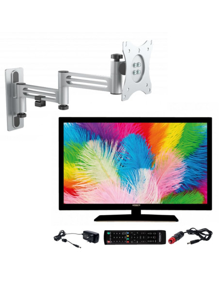 ANTARION TV LED 22" 55cm Full HD 12V Camping-car Bateau Camion DVB-T2