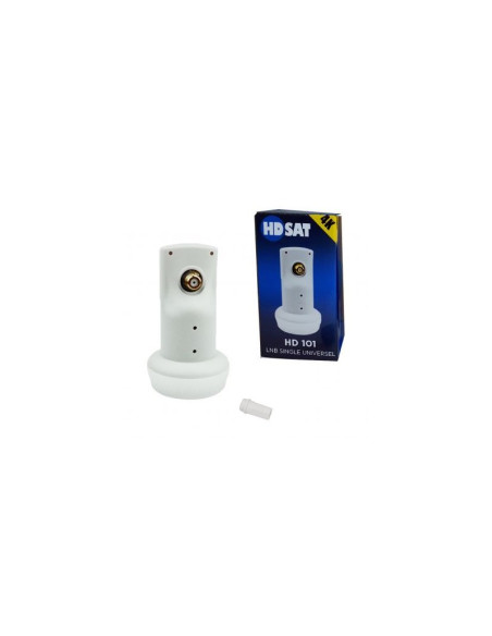 HDSAT HD101 LNB Single Tête Parabole Universelle Full HD 4K Gain 70dB FRANCE ASTRA EUTELSAT
