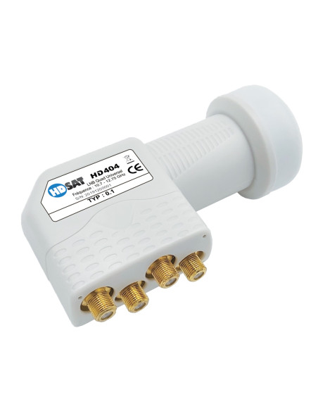 HDSAT HD404 LNB Quad Full HD 4K Tête Parabole 4 sorties 0,1dB Gain 70dB !!