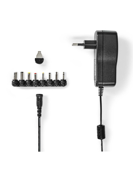 Adaptateur secteur universel  18 W  3 - 12 V DC  1.10 m  1.5 A  8 plug