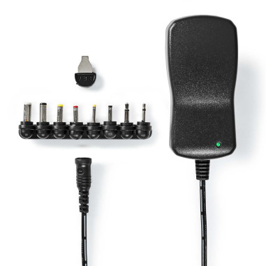 Adaptateur secteur universel  18 W  3 - 12 V DC  1.10 m  1.5 A  8 plug