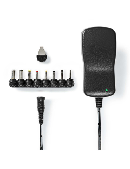 Adaptateur secteur universel  18 W  3 - 12 V DC  1.10 m  1.5 A  8 plug