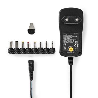 Adaptateur secteur universel  18 W  3 - 12 V DC  1.10 m  1.5 A  8 plug