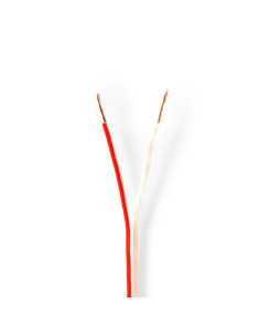 Câble haut parleur  2x 0.75 mm²  Cuivre  100.0 m  Rond  PVC  Transpare