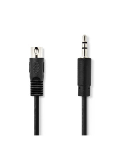 Câble audio DIN  DIN 5-Pin Mâle  3.5 mm Mâle  Plaqué nickel  1.00 m  R