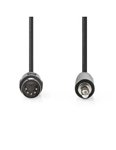 Câble audio DIN  DIN 5-Pin Mâle  3.5 mm Mâle  Plaqué nickel  1.00 m  R 2