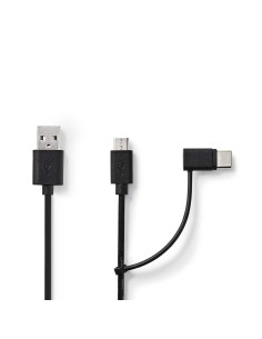 Câble 2 en 1  USB 2.0  USB-A Mâle  USB Micro-B mâle / USB-C? Mâle  480