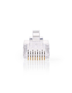 Connecteur RJ45  Mâle  Solide UTP CAT6  Droit  Plaqué or  1 pièces  PV