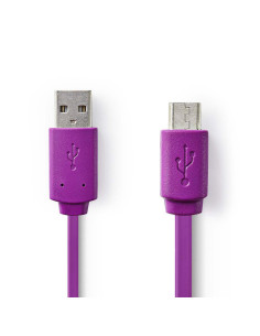 Câble USB  USB 2.0  USB-A Mâle  USB Micro-B mâle  2.5 W  480 Mbps  Pla