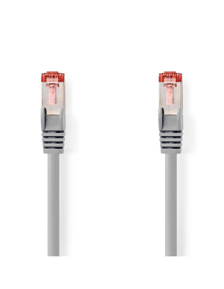 Câble Cat 6  RJ45 Male  RJ45 Male  S/FTP  3.00 m  Rond  LSZH  Gris  En