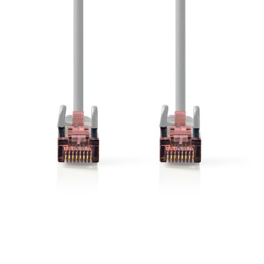 Câble Cat 6  RJ45 Male  RJ45 Male  S/FTP  3.00 m  Rond  LSZH  Gris  En