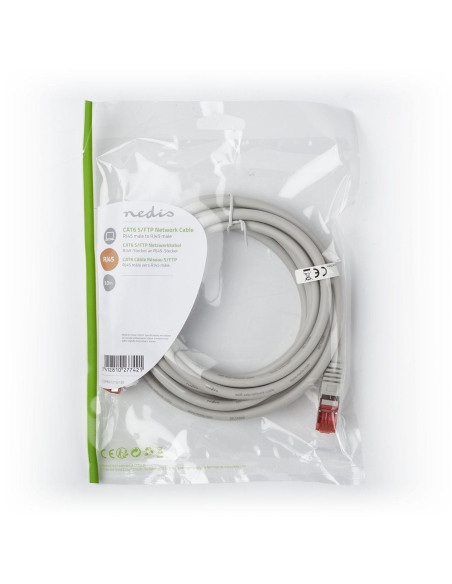 Câble Cat 6  RJ45 Male  RJ45 Male  S/FTP  3.00 m  Rond  LSZH  Gris  En