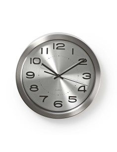 Horloge murale  Diamètre: 300 mm  Acier  Argent