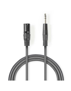 Câble Audio XLR Symétrique  XLR 3-Pin Mâle  6.35 mm Mâle  Plaqué nicke