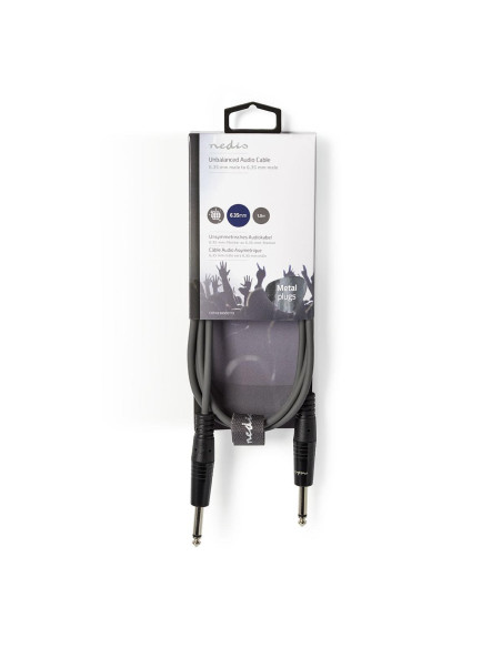 Câble audio mono  6.35 mm Mâle  6.35 mm Mâle  Plaqué nickel  1.50 m  R