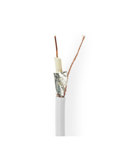 Câble coaxial en bobine  RG6T  75 Ohm  Double blindage  ECA  100.0 m