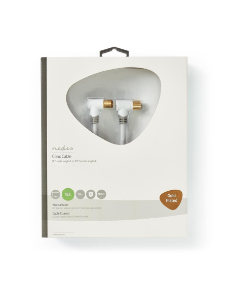 câble Coax  IEC (Coax) Mâle  IEC (Coax) Femelle  Plaqué or  75 Ohm  Do