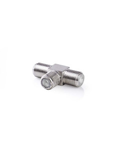 Adaptateur Satellite et Antenne  F Femelle  2x F Femelle  Plaqué nicke