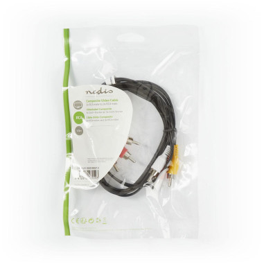 Câble vidéo composite  3x RCA mâle  3x RCA mâle  Plaqué nickel  480p