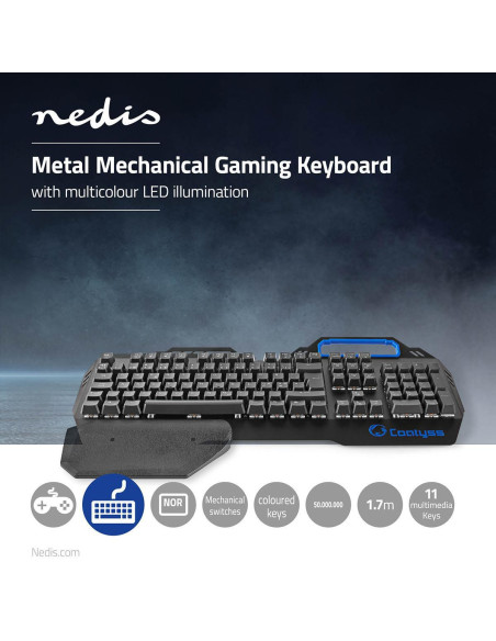 Clavier de jeu filaire  USB  Touches mécaniques  RGB  Nordique  Dispos