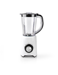 Blender  800 W  1.5 l  Plastique  2 Réglage de la Vitesse  Blanc / Noi