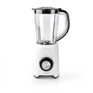 Blender  800 W  1.5 l  Plastique  2 Réglage de la Vitesse  Blanc / Noi