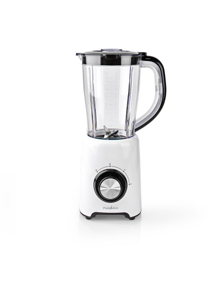 Blender  800 W  1.5 l  Plastique  2 Réglage de la Vitesse  Blanc / Noi