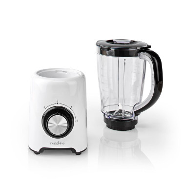 Blender  800 W  1.5 l  Plastique  2 Réglage de la Vitesse  Blanc / Noi