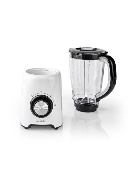 Blender  800 W  1.5 l  Plastique  2 Réglage de la Vitesse  Blanc / Noi