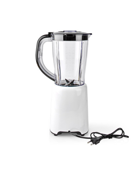Blender  800 W  1.5 l  Plastique  2 Réglage de la Vitesse  Blanc / Noi