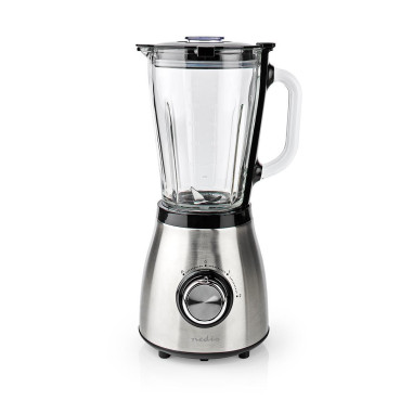 Blender  800 W  1.5 l  Verre  2 Réglage de la Vitesse  Argent / Noir