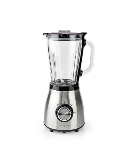 Blender  800 W  1.5 l  Verre  2 Réglage de la Vitesse  Argent / Noir