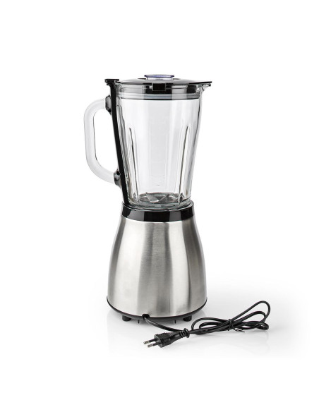 Blender  800 W  1.5 l  Verre  2 Réglage de la Vitesse  Argent / Noir