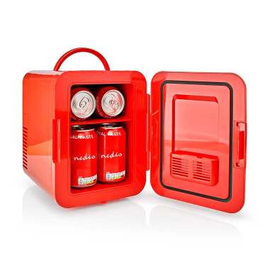 Mini réfrégirateur portable  4 l  12 V DC / 100 - 240 V AC  Rouge