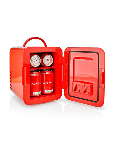 Mini réfrégirateur portable  4 l  12 V DC / 100 - 240 V AC  Rouge