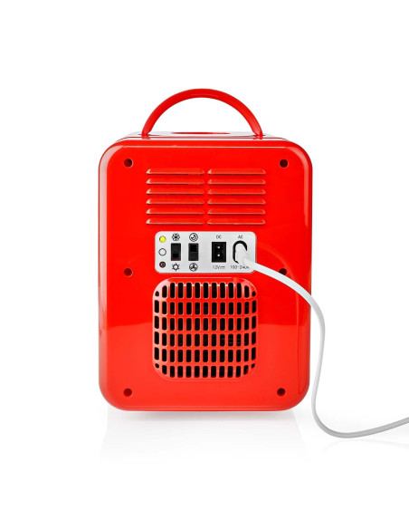 Mini réfrégirateur portable  4 l  12 V DC / 100 - 240 V AC  Rouge