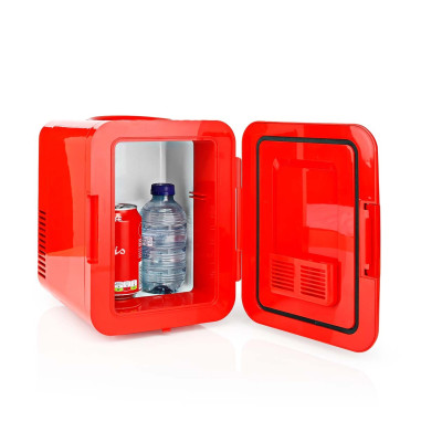 Mini réfrégirateur portable  4 l  12 V DC / 100 - 240 V AC  Rouge