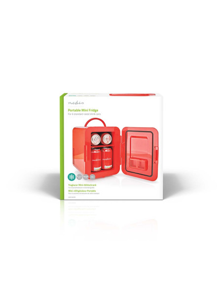 Mini réfrégirateur portable  4 l  12 V DC / 100 - 240 V AC  Rouge