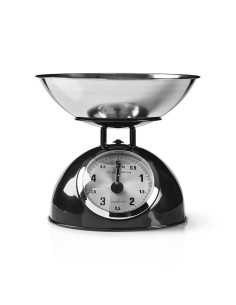 Balance de cuisine  Analogique  Acier  Bol amovible  Noir
