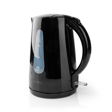 Bouilloire électrique  1.7 l  Plastique  Noir  Rotatif à 360 degrés  É