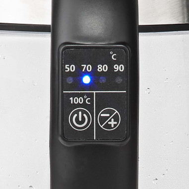 Bouilloire électrique  1.7 l  Verre  Transparent  60,70,80,90,100 °C