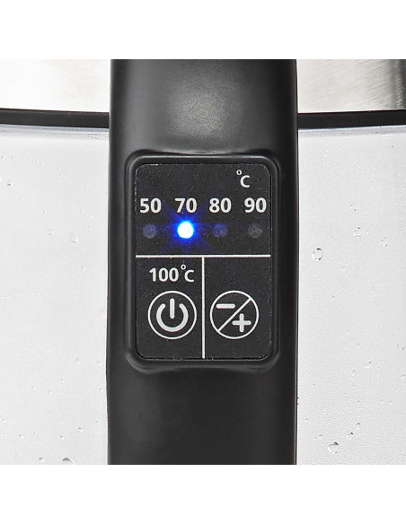 Bouilloire électrique  1.7 l  Verre  Transparent  60,70,80,90,100 °C