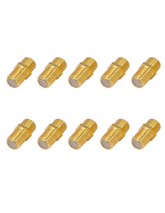 10 X Raccord de Fiche F FEMELLE FEMELLE Or tnt satellite