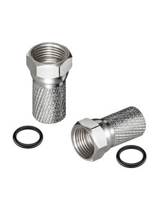 2 x FICHE F 7MM AVEC JOINT TORIQUE CONNECTEUR SATELLITE