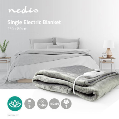 Couverture Electrique  Sous-couverture  1 Personne  150 x 80 cm  9 Rég