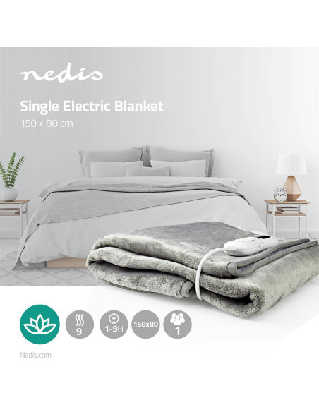Couverture Electrique  Sous-couverture  1 Personne  150 x 80 cm  9 Rég