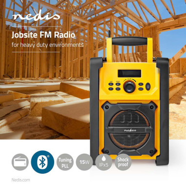 Radio FM  Radio de Chantier  FM  Alimentation secteur / Alimenté par p