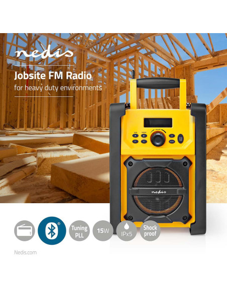 Radio FM  Radio de Chantier  FM  Alimentation secteur / Alimenté par p