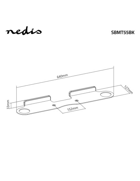 Support pour Barre de Son  Compatible avec: Sonos® Beam?  Mural  5 kg